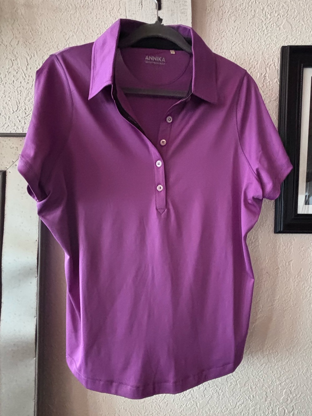 Purple Short-Sleeve Polo Golf Tee